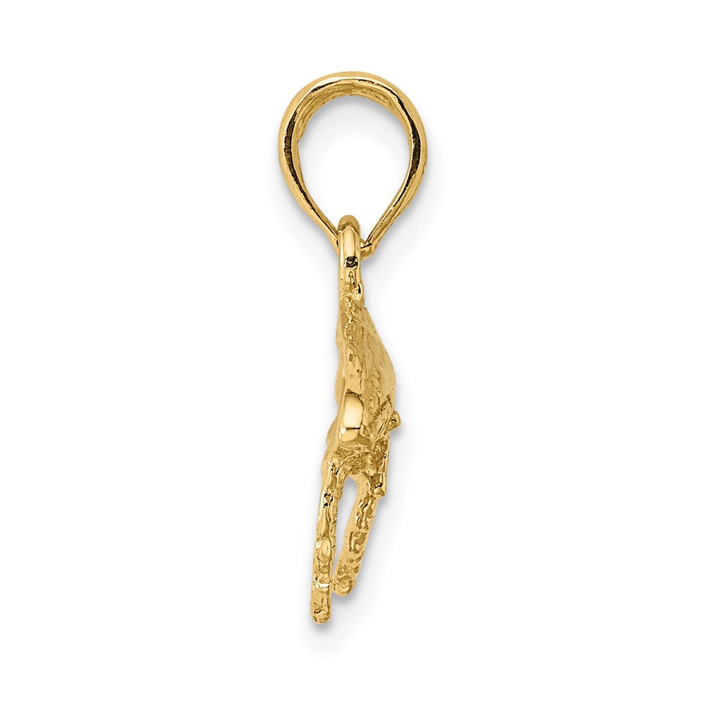 FJC Finejewelers 10 kt Yellow Gold 2-D Whale Charm 10 x 25 mm
