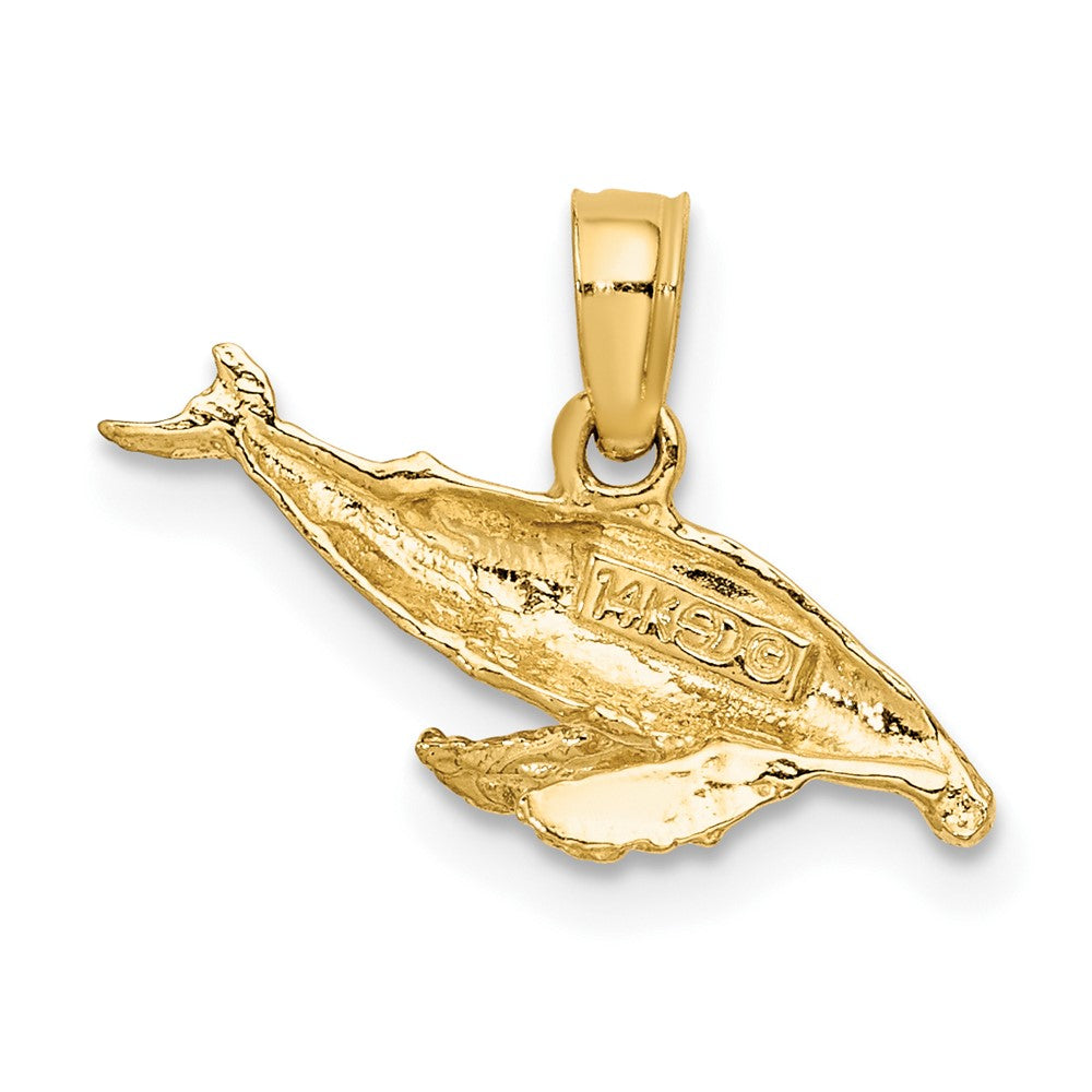 FJC Finejewelers 10 kt Yellow Gold 2-D Whale Charm 18 x 7 mm