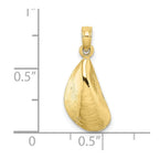 FJC Finejewelers 10 kt Yellow Gold 2-D Polished Mussel Shell Charm 16 x 8 mm