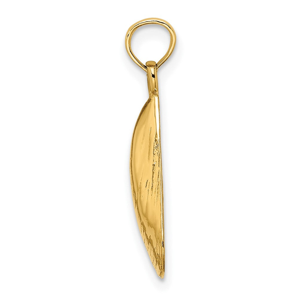 FJC Finejewelers 10 kt Yellow Gold 2-D Polished Mussel Shell Charm 16 x 8 mm