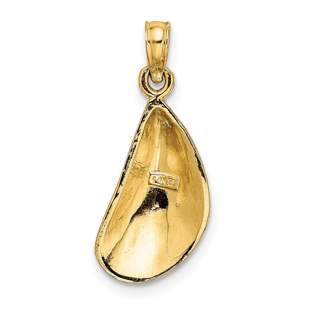 FJC Finejewelers 10 kt Yellow Gold 2-D Polished Mussel Shell Charm 16 x 8 mm
