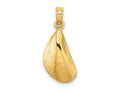 FJC Finejewelers 10 kt Yellow Gold 2-D Polished Mussel Shell Charm 16 x 8 mm