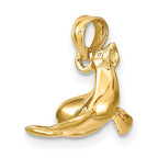 FJC Finejewelers 10 kt Yellow Gold 3-D Polished Seal Charm 10 x 14 mm