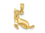 FJC Finejewelers 10 kt Yellow Gold 3-D Polished Seal Charm 10 x 14 mm