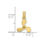 FJC Finejewelers 10 kt Yellow Gold 3-D Polished Mini Three Blade Propeller Charm 15 x 10 mm