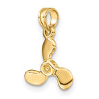 FJC Finejewelers 10 kt Yellow Gold 3-D Polished Mini Three Blade Propeller Charm 15 x 10 mm