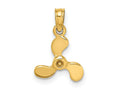FJC Finejewelers 10 kt Yellow Gold 3-D Polished Mini Three Blade Propeller Charm 15 x 10 mm