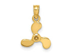 FJC Finejewelers 10 kt Yellow Gold 3-D Polished Mini Three Blade Propeller Charm 15 x 10 mm