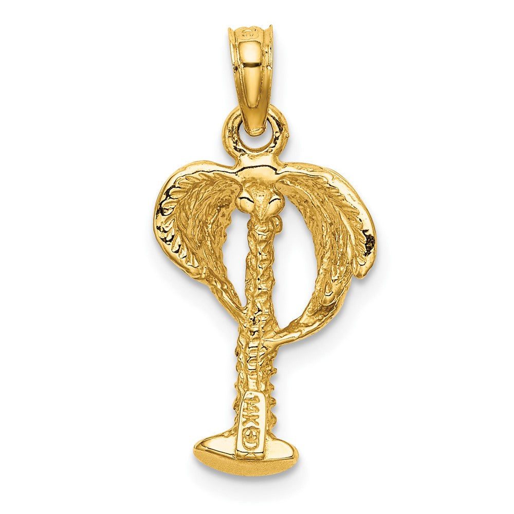FJC Finejewelers 10 kt Yellow Gold 2-D Palm Tree with Coconuts Charm 16 x 11 mm