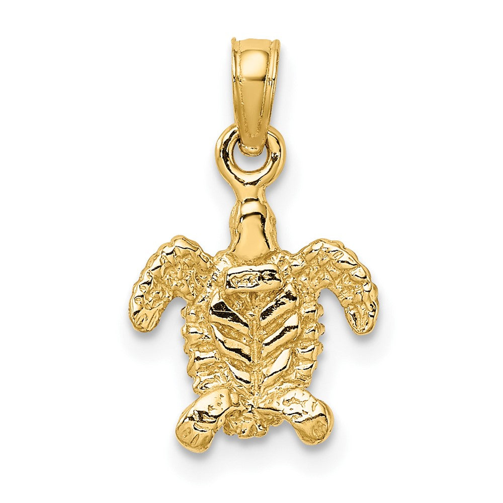FJC Finejewelers 10 kt Yellow Gold 3-D Mini Sea Turtle Charm 11 x 10 mm