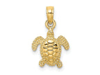 FJC Finejewelers 10 kt Yellow Gold 3-D Mini Sea Turtle Charm 11 x 10 mm