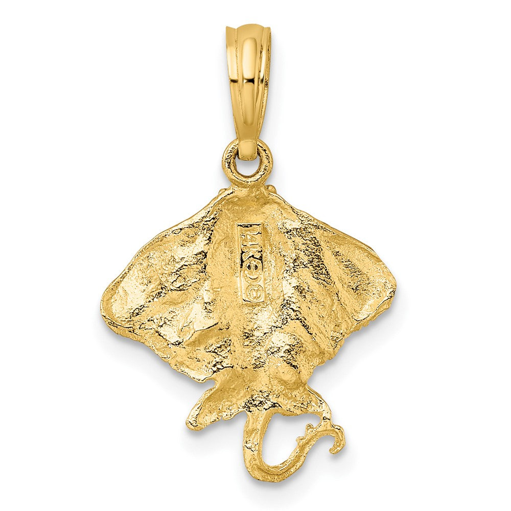 FJC Finejewelers 10 kt Yellow Gold 2-D Stingray Charm 15 x 15 mm