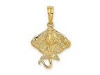 FJC Finejewelers 10 kt Yellow Gold 2-D Stingray Charm 15 x 15 mm