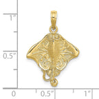 FJC Finejewelers 10 kt Yellow Gold 2-D Stingray Charm 19 x 19 mm
