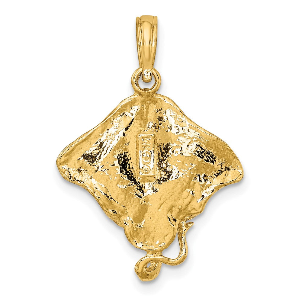 FJC Finejewelers 10 kt Yellow Gold 2-D Stingray Charm 19 x 19 mm