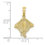 FJC Finejewelers 10 kt Yellow Gold 2-D Stingray Charm 14 x 14 mm