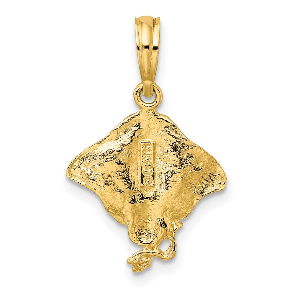 FJC Finejewelers 10 kt Yellow Gold 2-D Stingray Charm 14 x 14 mm
