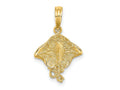 FJC Finejewelers 10 kt Yellow Gold 2-D Stingray Charm 14 x 14 mm