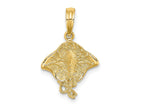 FJC Finejewelers 10 kt Yellow Gold 2-D Stingray Charm 14 x 14 mm