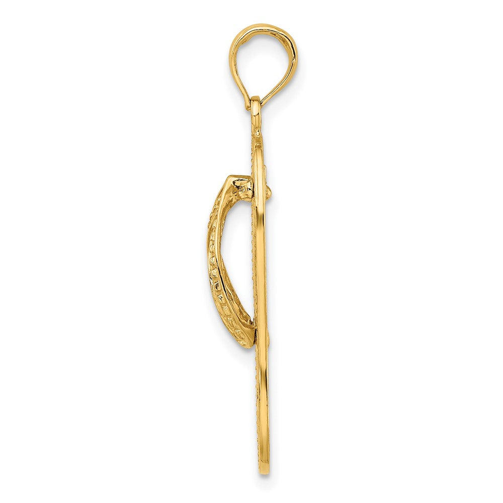 FJC Finejewelers 10 kt Yellow Gold Multi Starfish Flip-Flop Charm 32 x 11 mm