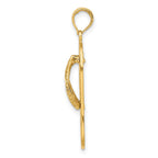 FJC Finejewelers 10 kt Yellow Gold Multi Starfish Flip-Flop Charm 32 x 11 mm