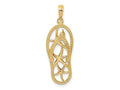 FJC Finejewelers 10 kt Yellow Gold Multi Starfish Flip-Flop Charm 32 x 11 mm