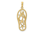 FJC Finejewelers 10 kt Yellow Gold Multi Starfish Flip-Flop Charm 32 x 11 mm