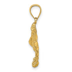 FJC Finejewelers 10 kt Yellow Gold 2-D Spotted Eagle Ray with Holes Charm 19 x 25 mm