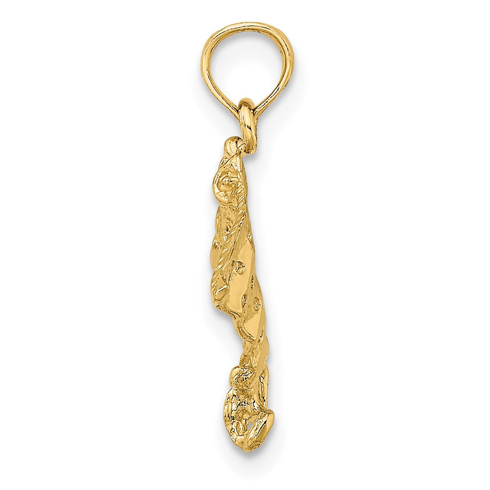 FJC Finejewelers 10 kt Yellow Gold 2-D Spotted Eagle Ray with Holes Charm 15 x 18 mm
