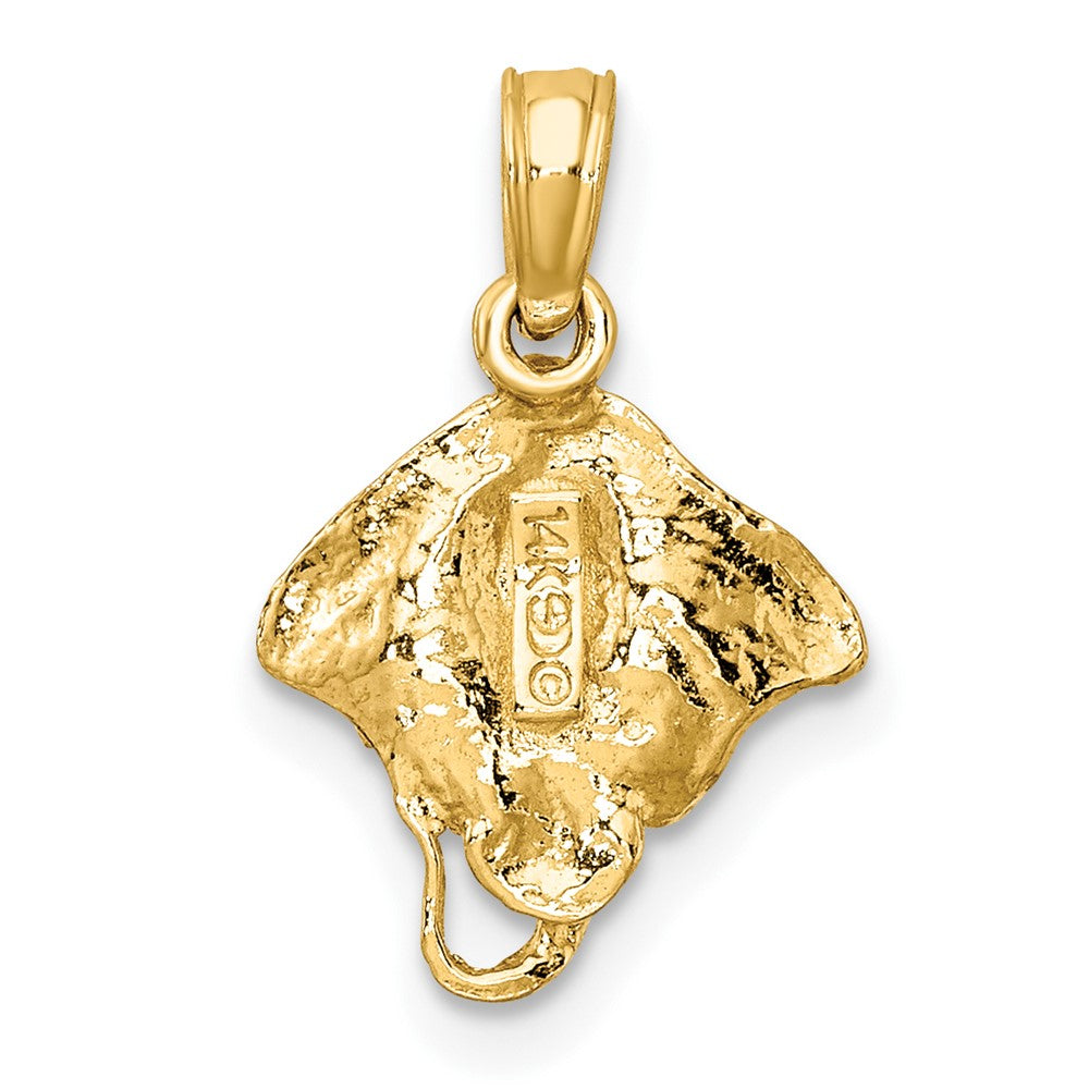 FJC Finejewelers 10 kt Yellow Gold 2-D Stingray Charm 12 x 11 mm