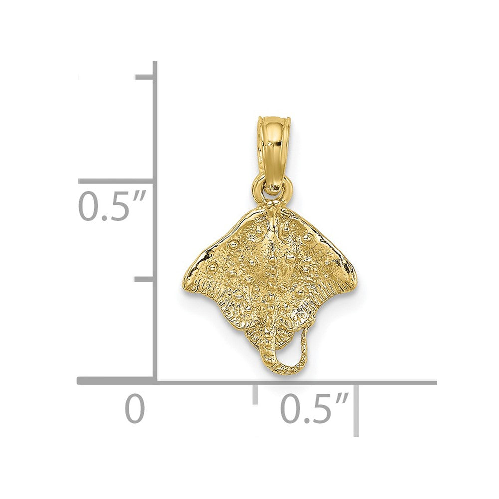 FJC Finejewelers 10 kt Yellow Gold 2-D Stingray Charm 12 x 11 mm