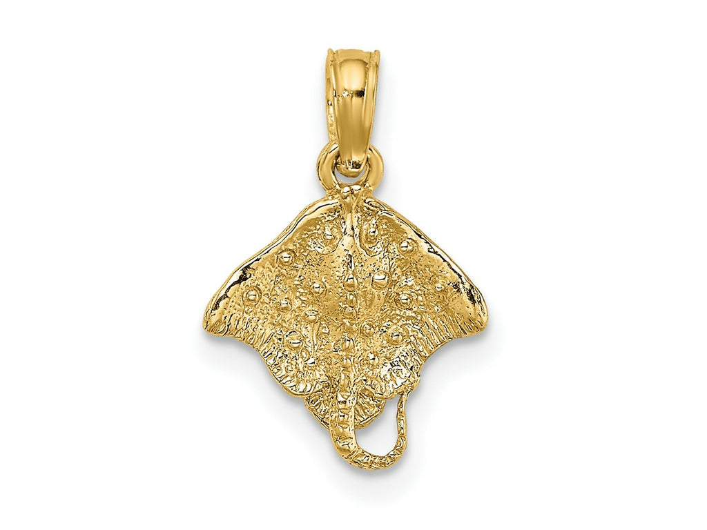 FJC Finejewelers 10 kt Yellow Gold 2-D Stingray Charm 12 x 11 mm