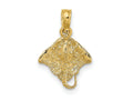 FJC Finejewelers 10 kt Yellow Gold 2-D Stingray Charm 12 x 11 mm