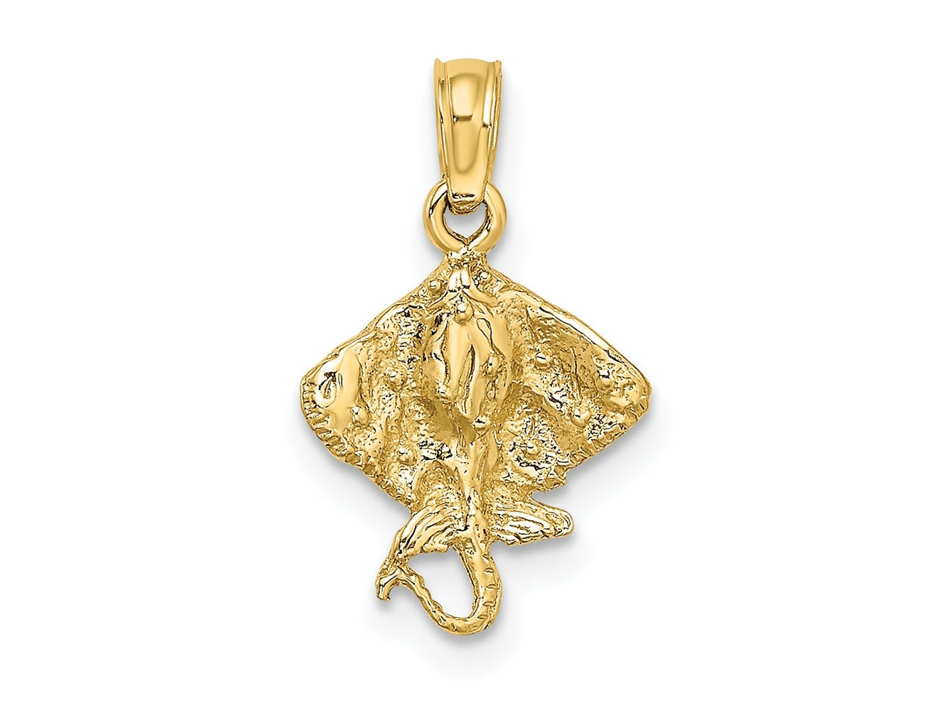 FJC Finejewelers 10 kt Yellow Gold Stingray Charm 11 x 11 mm