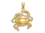 FJC Finejewelers 10 kt Yellow Gold 2-D Crab Charm 20 x 23 mm