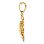 FJC Finejewelers 10 kt Yellow Gold 2-D Crab Charm 18 x 17 mm