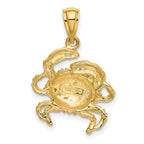 FJC Finejewelers 10 kt Yellow Gold 2-D Crab Charm 18 x 17 mm