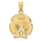 FJC Finejewelers 10 kt Yellow Gold 2-D Sand Dollar W/ Star Charm 19 x 17 mm