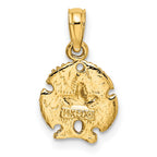 FJC Finejewelers 10 kt Yellow Gold Sand Dollar W/Star 9 x 9 mm