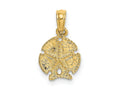 FJC Finejewelers 10 kt Yellow Gold Sand Dollar W/Star 9 x 9 mm