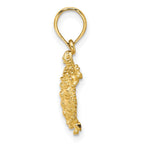 FJC Finejewelers 10 kt Yellow Gold 2-D Land Turtle Charm 14 x 9 mm