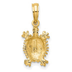 FJC Finejewelers 10 kt Yellow Gold 2-D Land Turtle Charm 14 x 9 mm