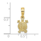 FJC Finejewelers 10 kt Yellow Gold 2-D Land Turtle Charm 10 x 7 mm