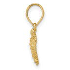 FJC Finejewelers 10 kt Yellow Gold 2-D Land Turtle Charm 10 x 7 mm