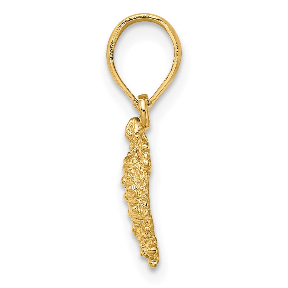 FJC Finejewelers 10 kt Yellow Gold 2-D Land Turtle Charm 10 x 7 mm