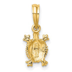 FJC Finejewelers 10 kt Yellow Gold 2-D Land Turtle Charm 10 x 7 mm