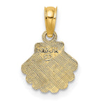 FJC Finejewelers 10 kt Yellow Gold Polished and Engraved Shell Charm 9 x 10 mm