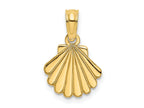 FJC Finejewelers 10 kt Yellow Gold Polished and Engraved Shell Charm 9 x 10 mm