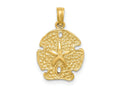 FJC Finejewelers 10 kt Yellow Gold Polished Sand Dollar Charm 14 x 13 mm