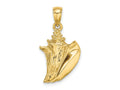 FJC Finejewelers 10 kt Yellow Gold 3-D Conch Shell Charm 19 x 15 mm